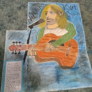 Kurt Cobain With Lyrics To Song About a Girl